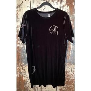 Divided by H&M size 14 velour dress with patches